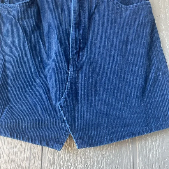 Zara Navy Corduroy Skirt - Picture 2 of 4
